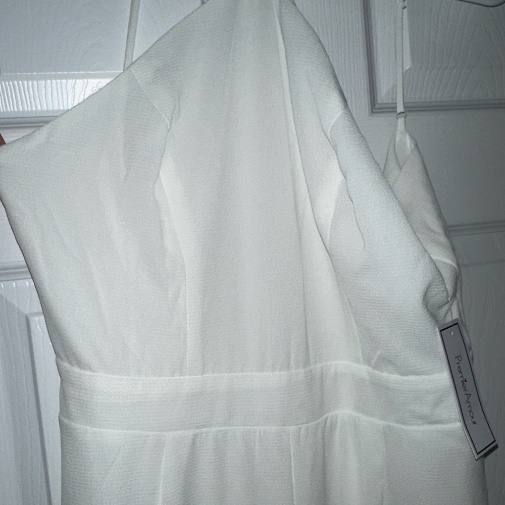 Premier Amour White Jumpsuit Size 10, NWT